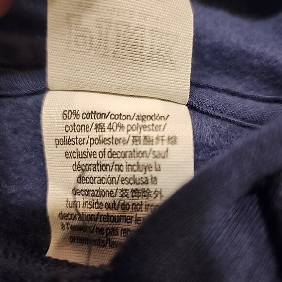 Victoria Secret Pink Cropped Top Fleece Sweatshirt Everyday Blue Hoodie S - Picture 6 of 9